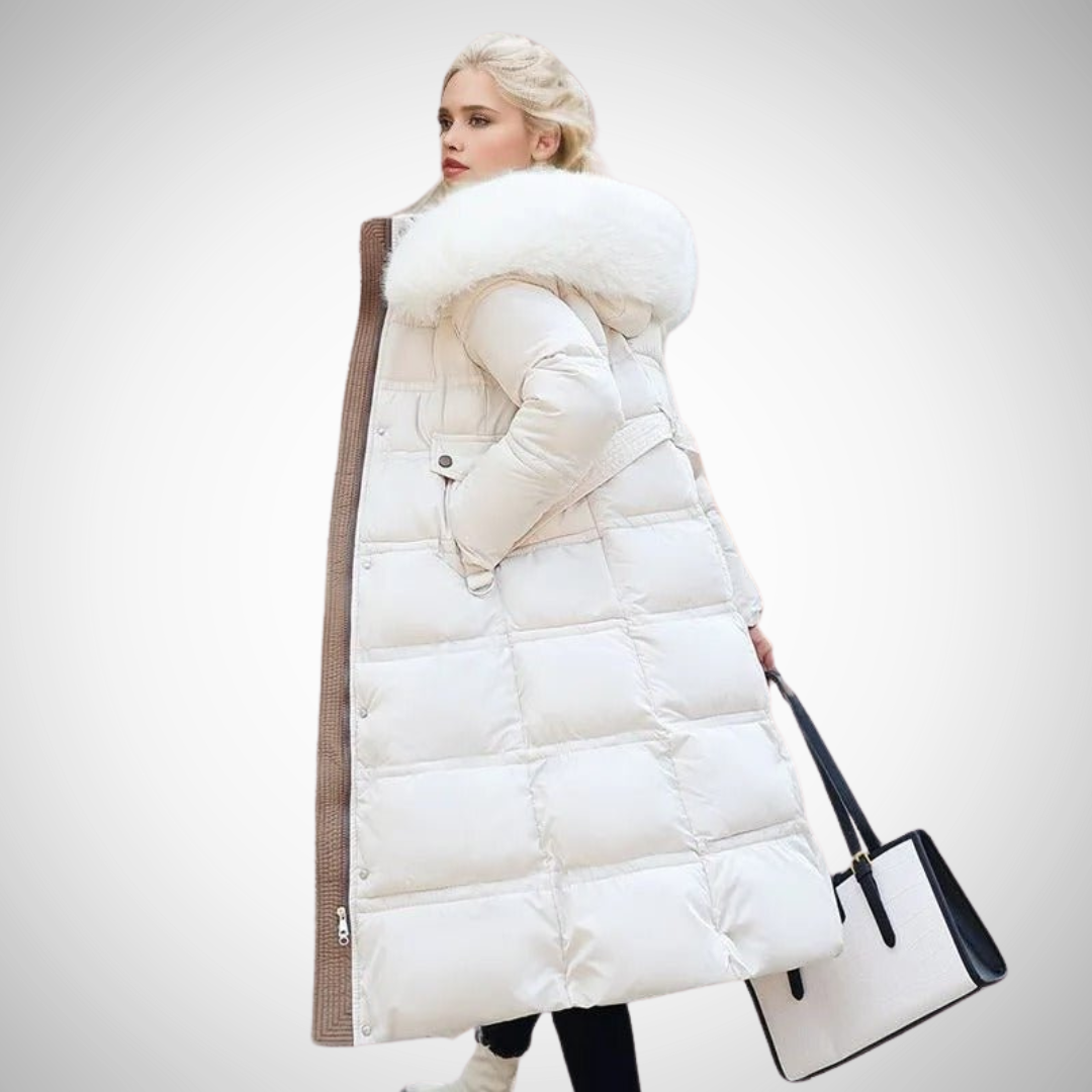 WW | Lang Faux Fur Besatz Pufferjacke Für Damen