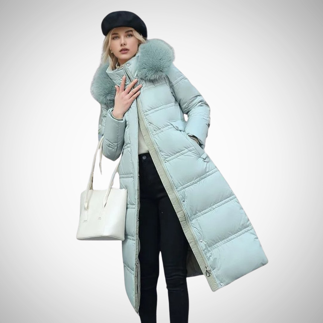 WW | Lang Faux Fur Besatz Pufferjacke Für Damen