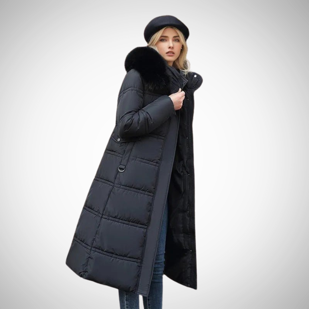 WW | Lang Faux Fur Besatz Pufferjacke Für Damen