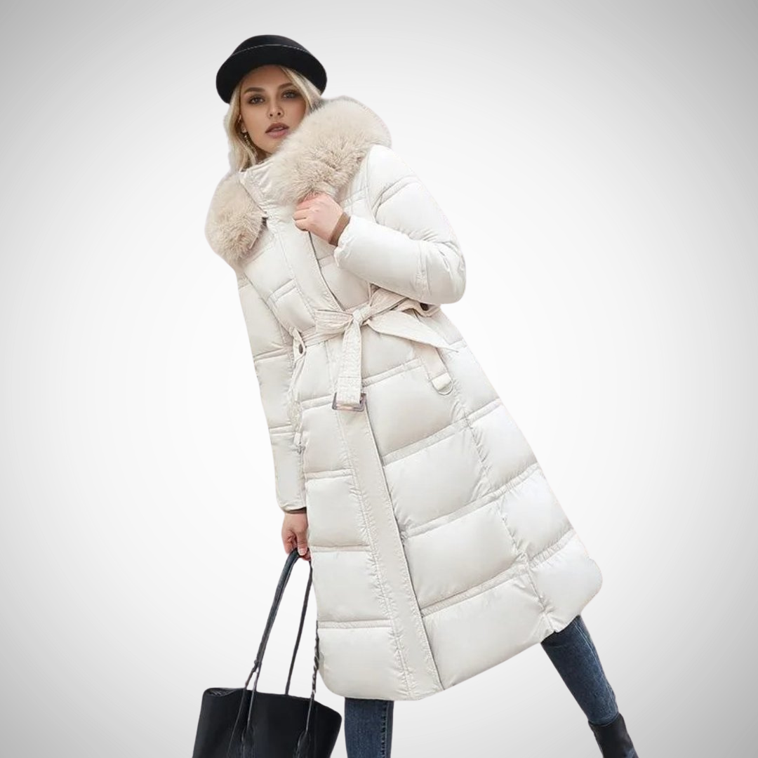 WW | Lang Faux Fur Besatz Pufferjacke Für Damen