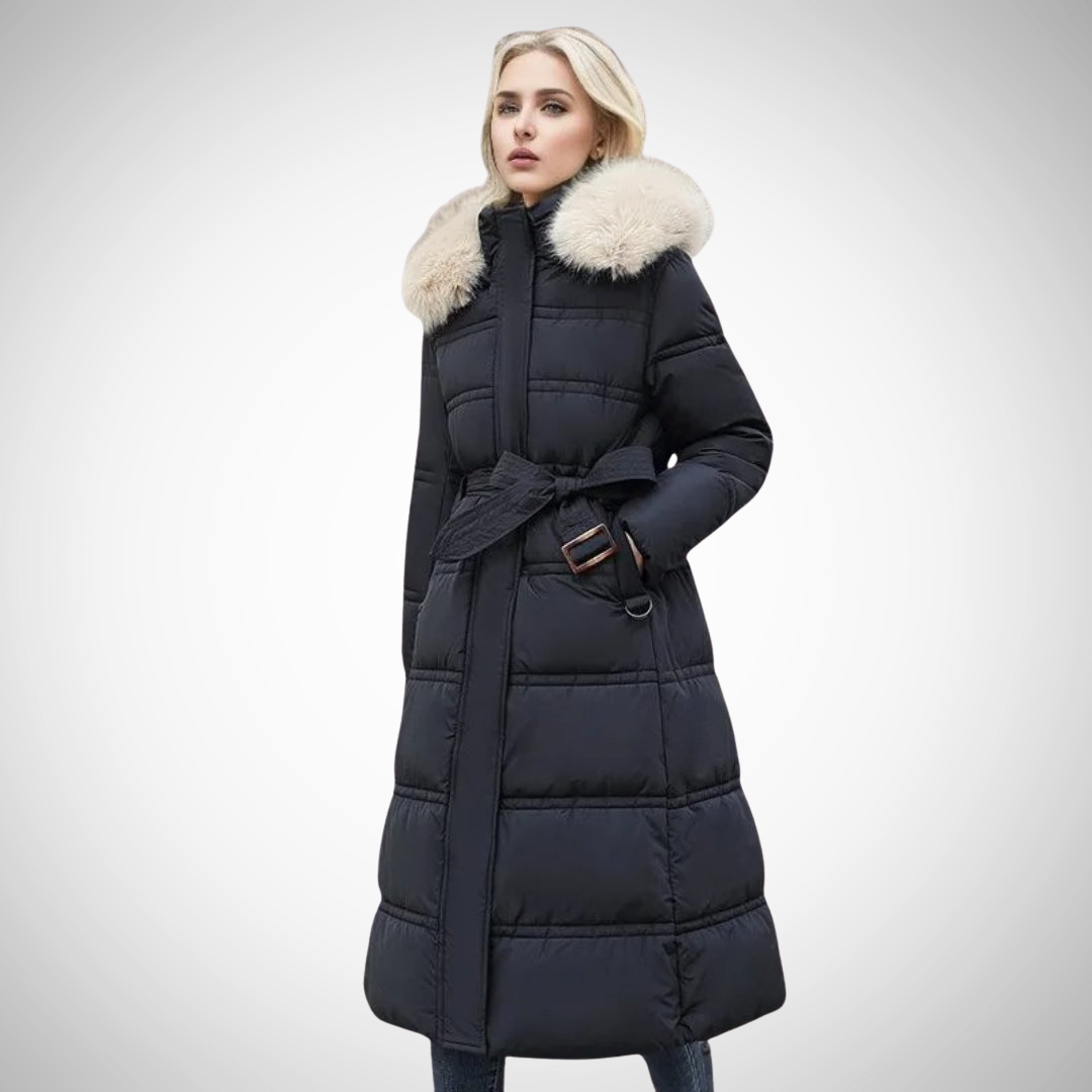 WW | Lang Faux Fur Besatz Pufferjacke Für Damen