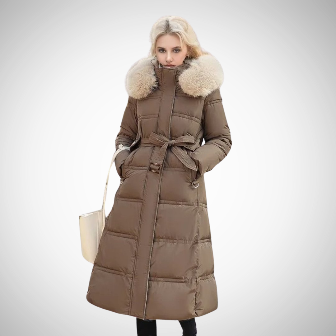 WW | Lang Faux Fur Besatz Pufferjacke Für Damen