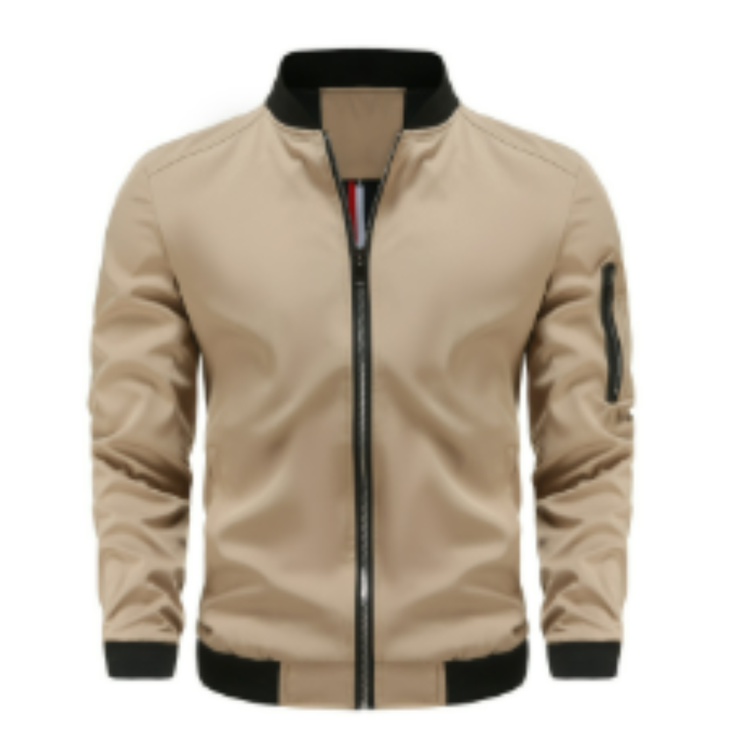 WW | Men's Lightweight Bomber Jacket with Zipper and Street Style