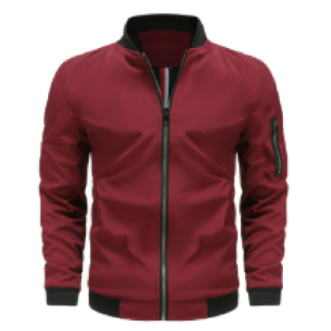 WW | Men's Lightweight Bomber Jacket with Zipper and Street Style