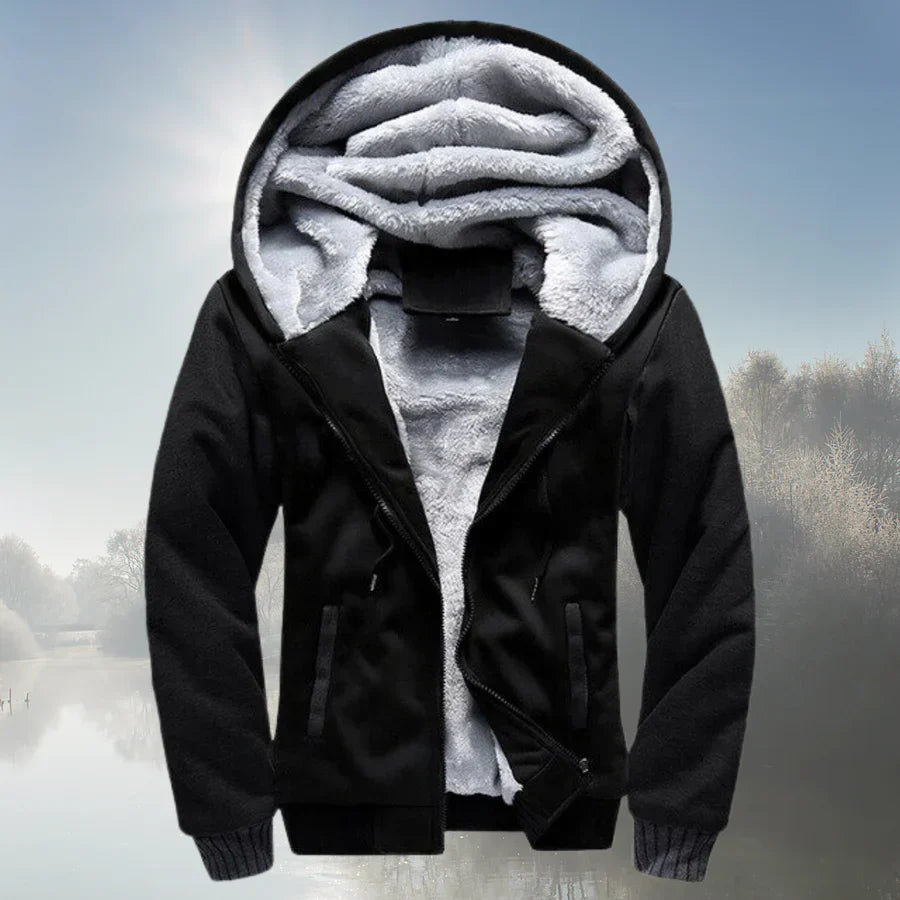 WW | fleecejacke mit kapuze und reißverschluss