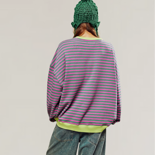 WW | Oversized Striped Sweatshirt