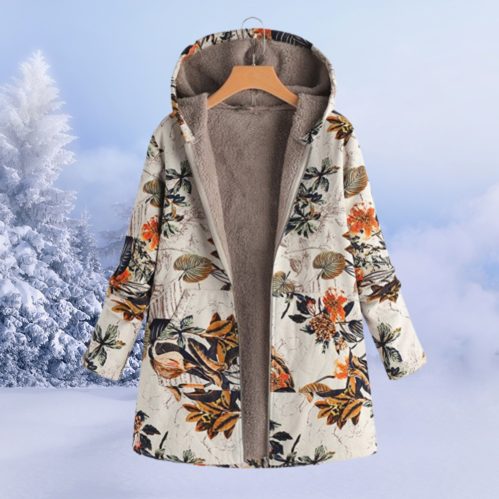 WW | Elegante Jacke für Frauen mit floralem Muster für den Winter