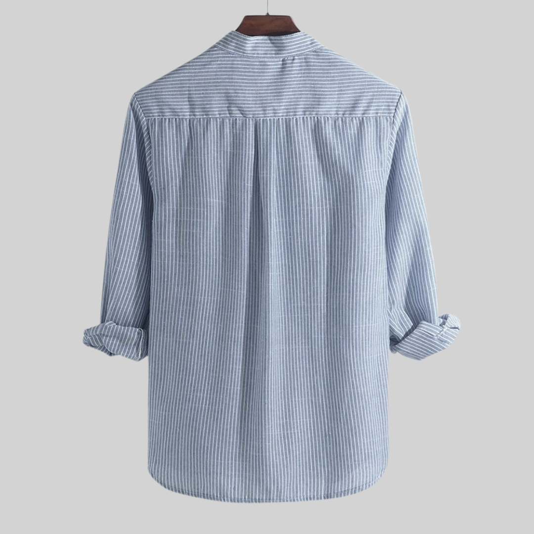 WW – Lässig – Kurta Mit Halblangem Knopf Und Streifenmuster