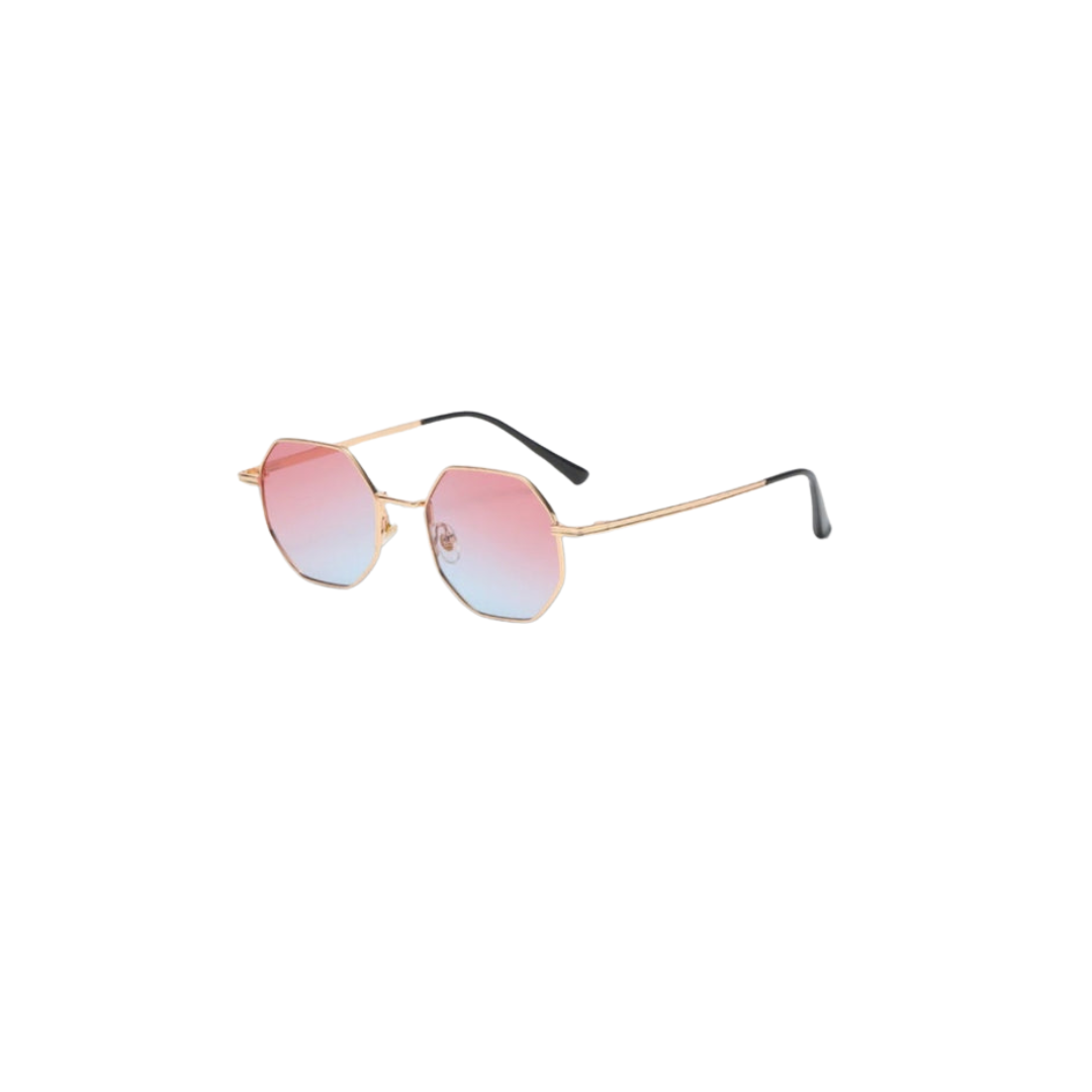 WW Geld Sonnenbrille - Sommer - Metall Vieleckig