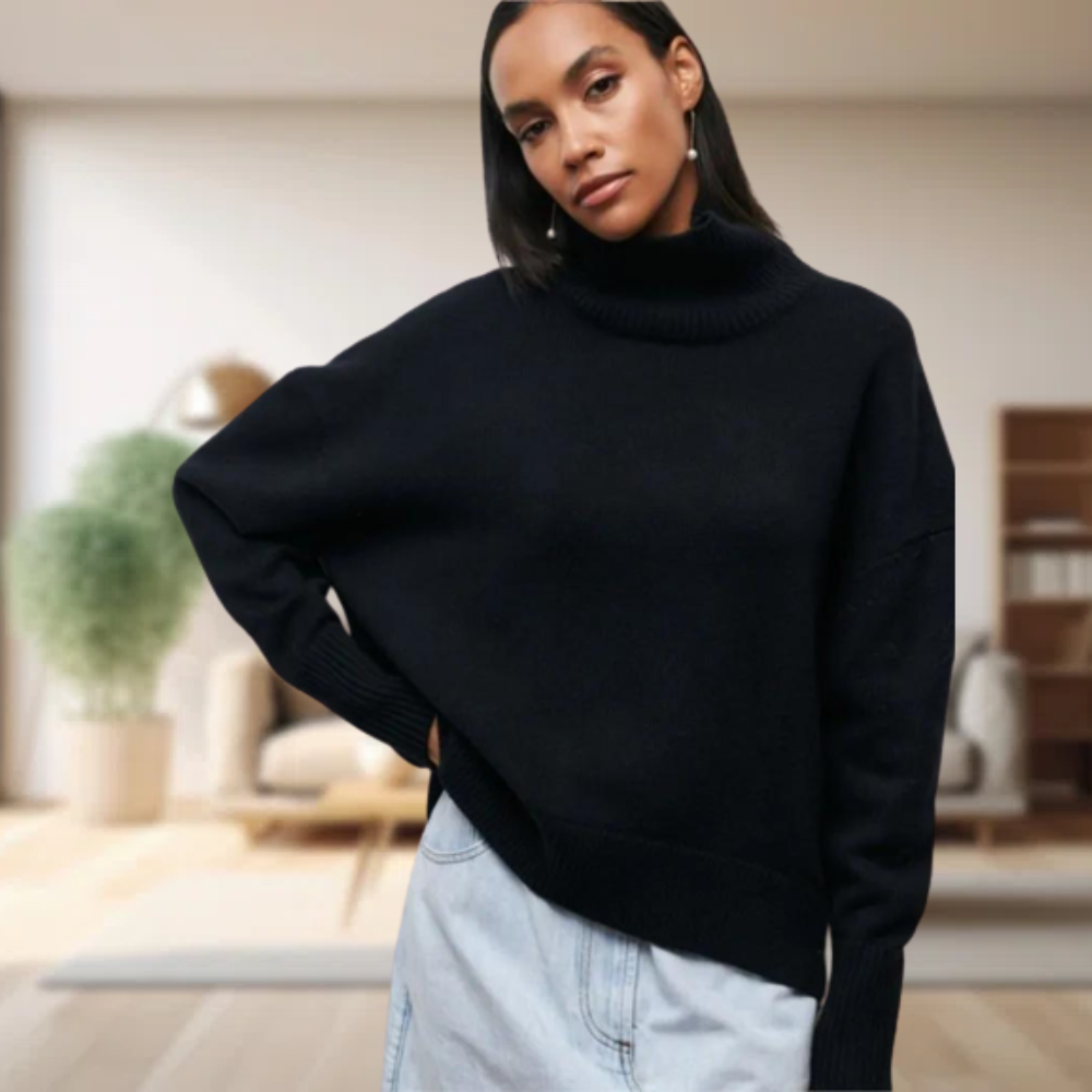 WW | Klassischer damen-rollkragenpullover