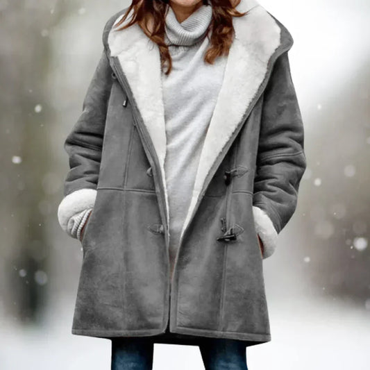 WW | Premium Suede Fleece Half-Length Hooded Jacket