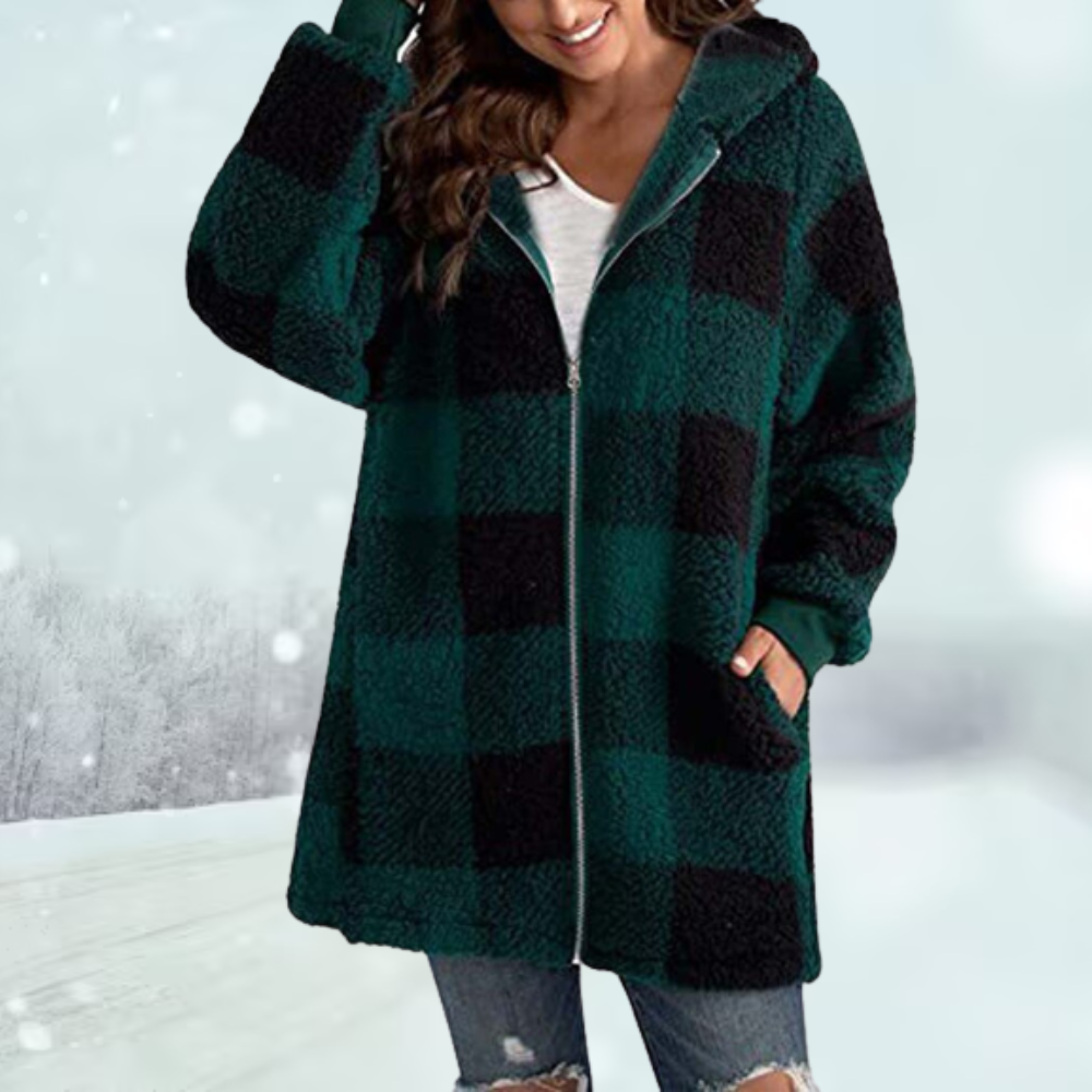 WW | Gemütliche karierte Winterjacke mit Kapuze