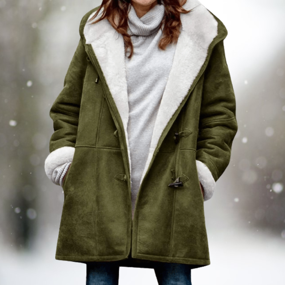 Stylish and warm jacket with hood