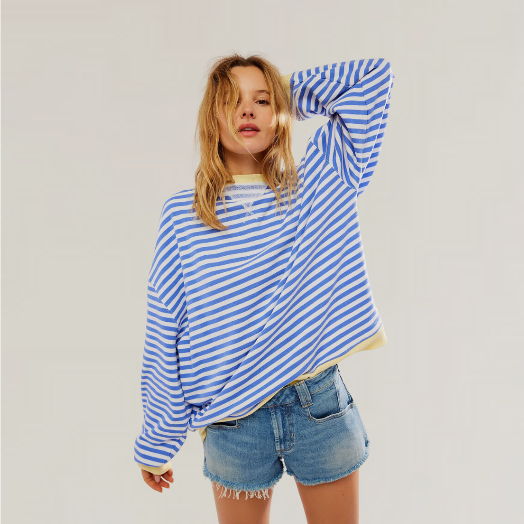 WW | Oversized Striped Sweatshirt