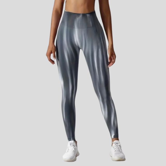 WW | High Waist Leggings mit Wellenmuster - Perfekt für Freizeitaktivitäten für Damen