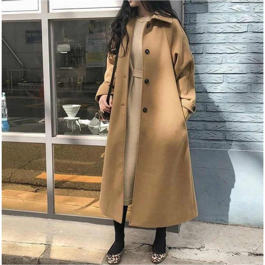 WW | Gürtelter Wollmischung Mantel - Doppelreiher Winter Trench - Elegante kalte Wetter Oberbekleidung Kanada
