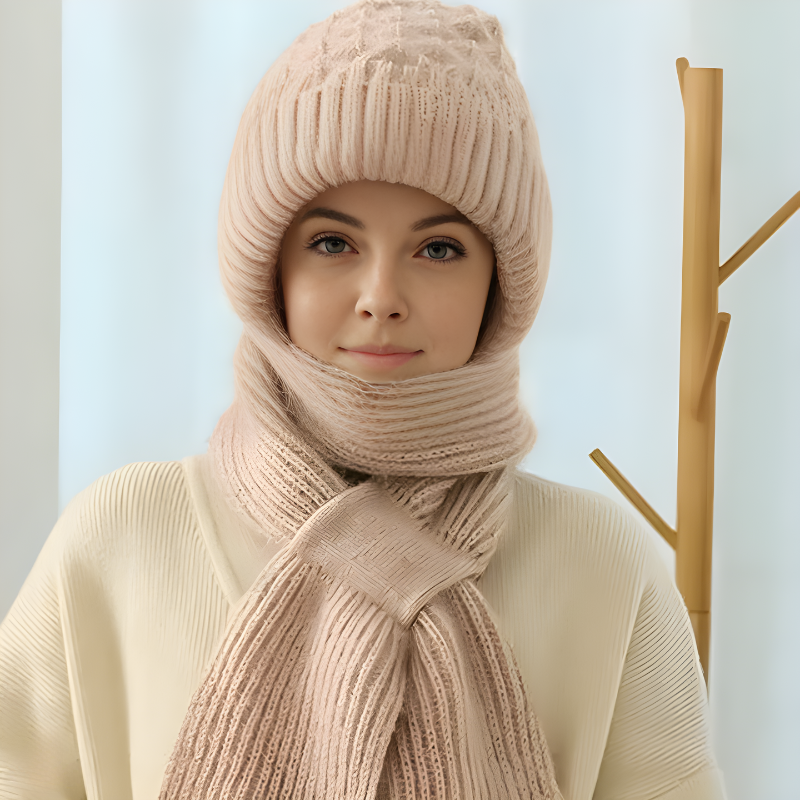 WW | Beanie and Scarf Set - Warm Women's Winter Accessories
