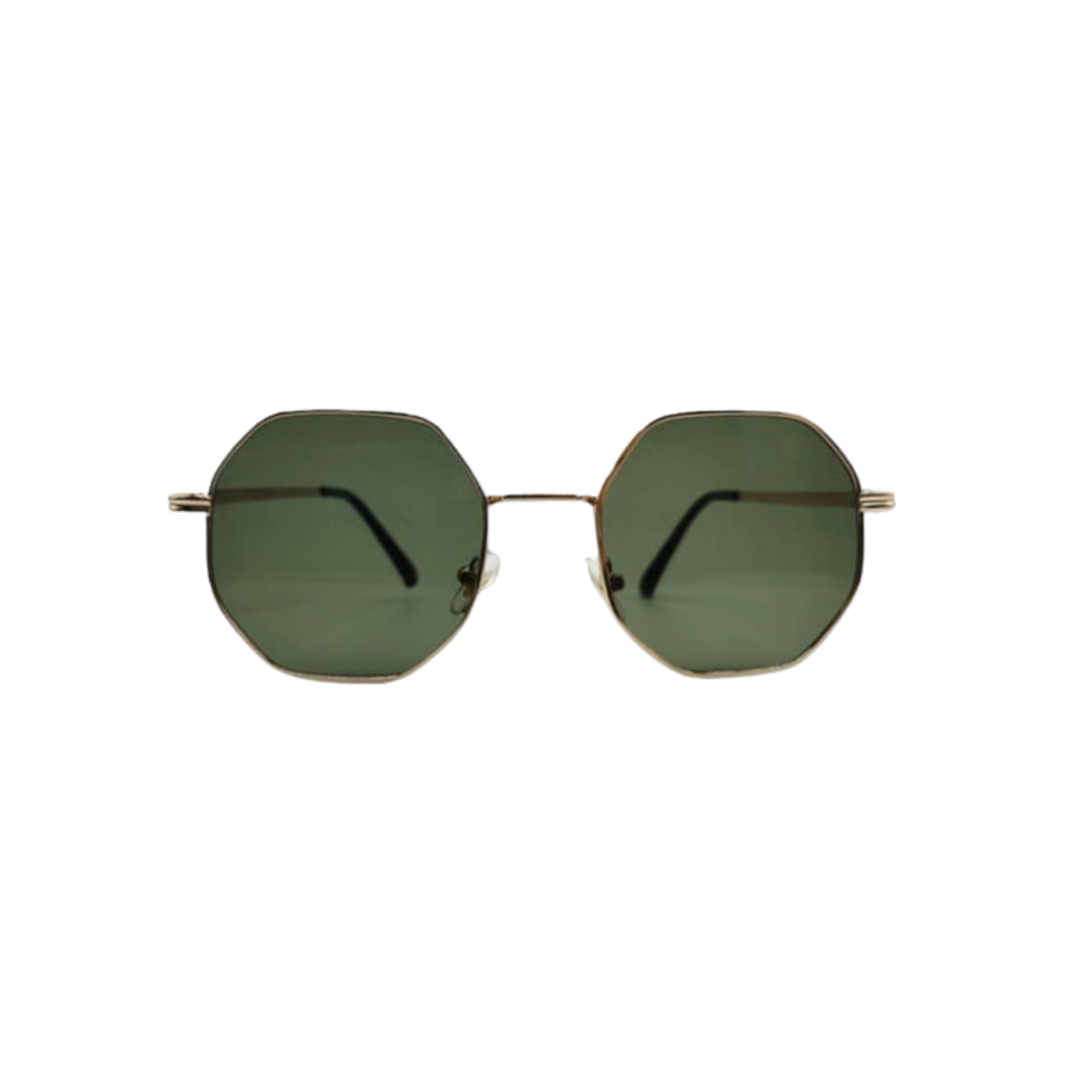 WW Geld Sonnenbrille - Sommer - Metall Vieleckig