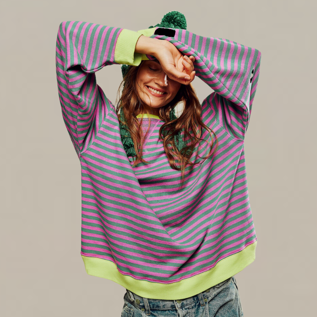 WW | Oversized Striped Sweatshirt