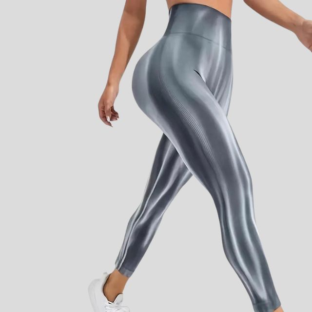 WW | High Waist Leggings mit Wellenmuster - Perfekt für Freizeitaktivitäten für Damen