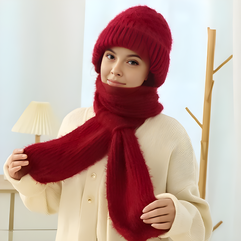 WW | Beanie and Scarf Set - Warm Women's Winter Accessories