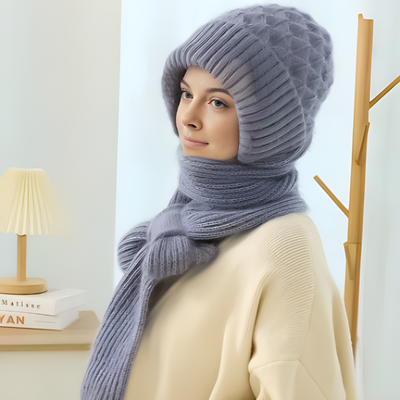 WW | Beanie and Scarf Set - Warm Women's Winter Accessories