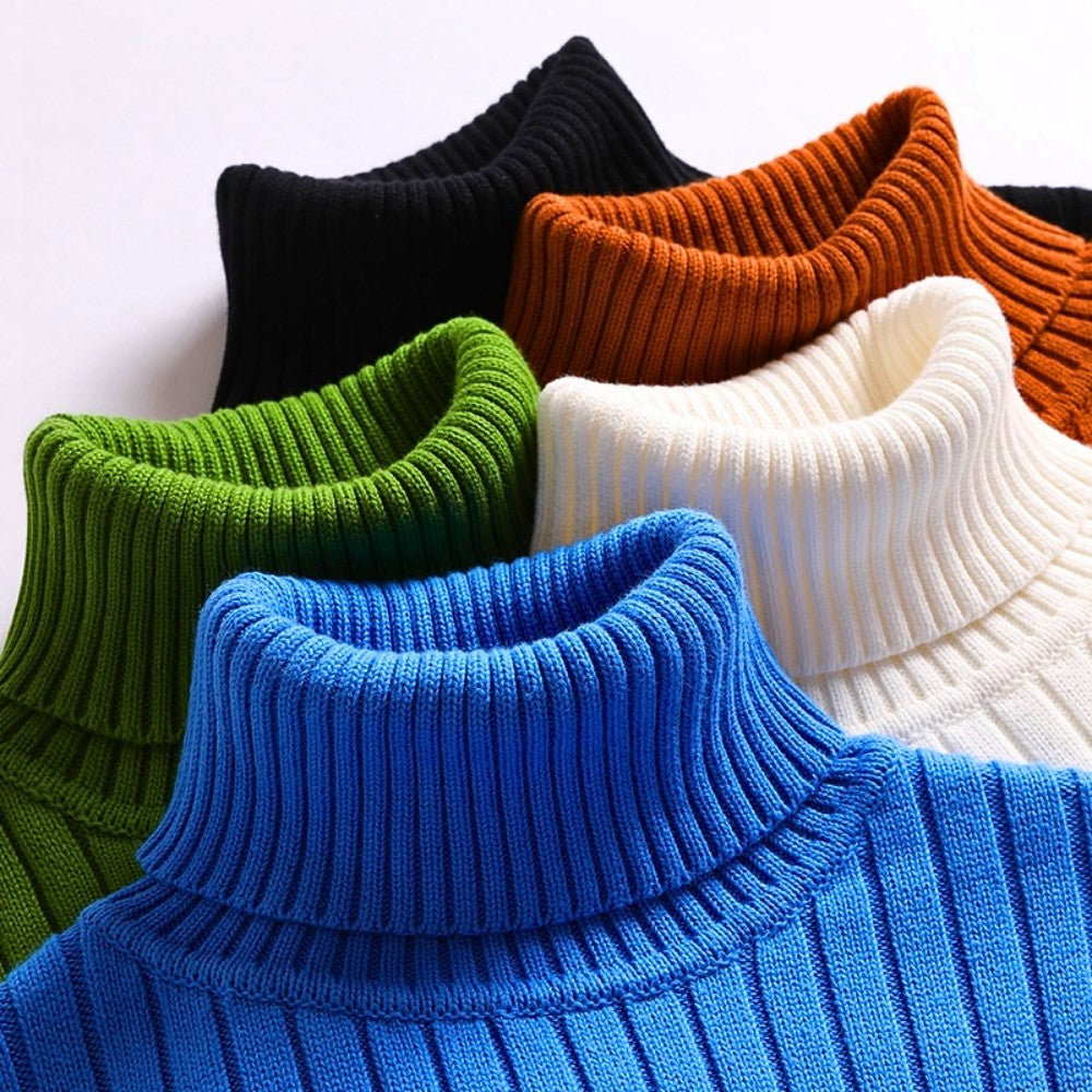 WW | Rollkragenpullover - Weiche Strickware - Rippendesign - Langärmelig Warmer Komfort