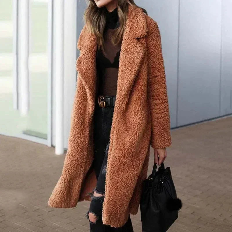 WW | Fashionable plush coat for women