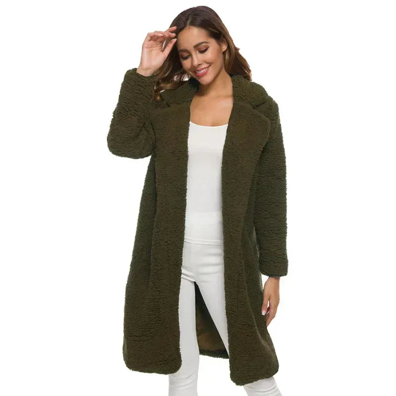 WW | Fashionable plush coat for women