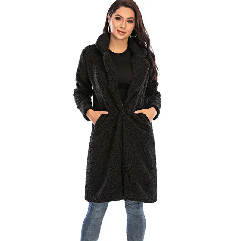 WW | Fashionable plush coat for women