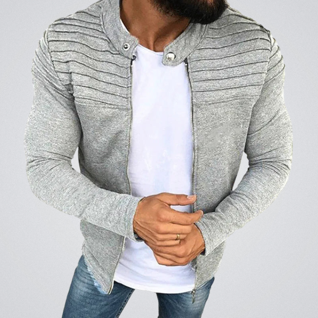 WW | Slim Fit Men's Cardigan with Pleat Detail