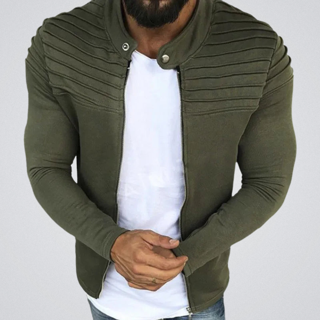WW | Slim Fit Men's Cardigan with Pleat Detail