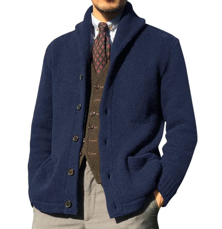 WW | Klassische Strickjacke für Herren mit Knöpfen