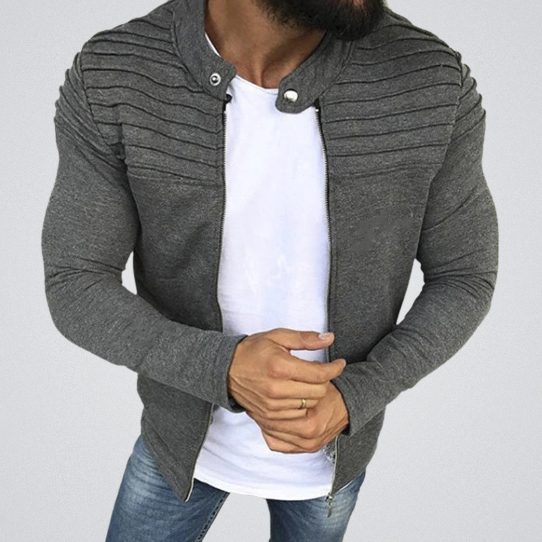 WW | Slim Fit Men's Cardigan with Pleat Detail