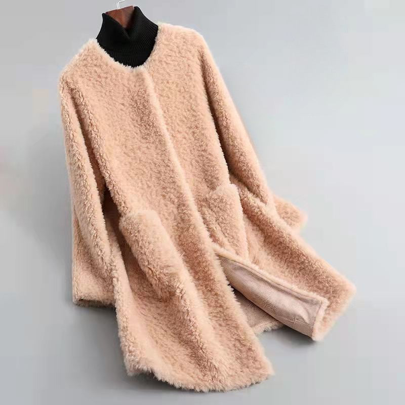 WW | Wool Blend Relaxed Fit Coat - With Patch Pockets Open Front Coat