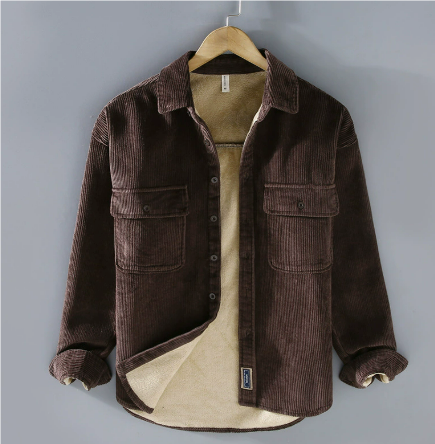 WW | Warme Cordjacke für Herren Lange Ärmel
