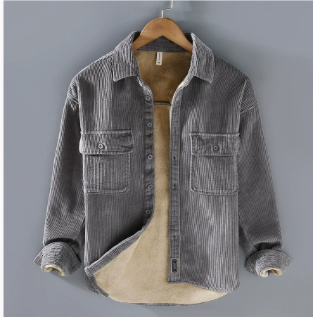 WW | Warme Cordjacke für Herren Lange Ärmel