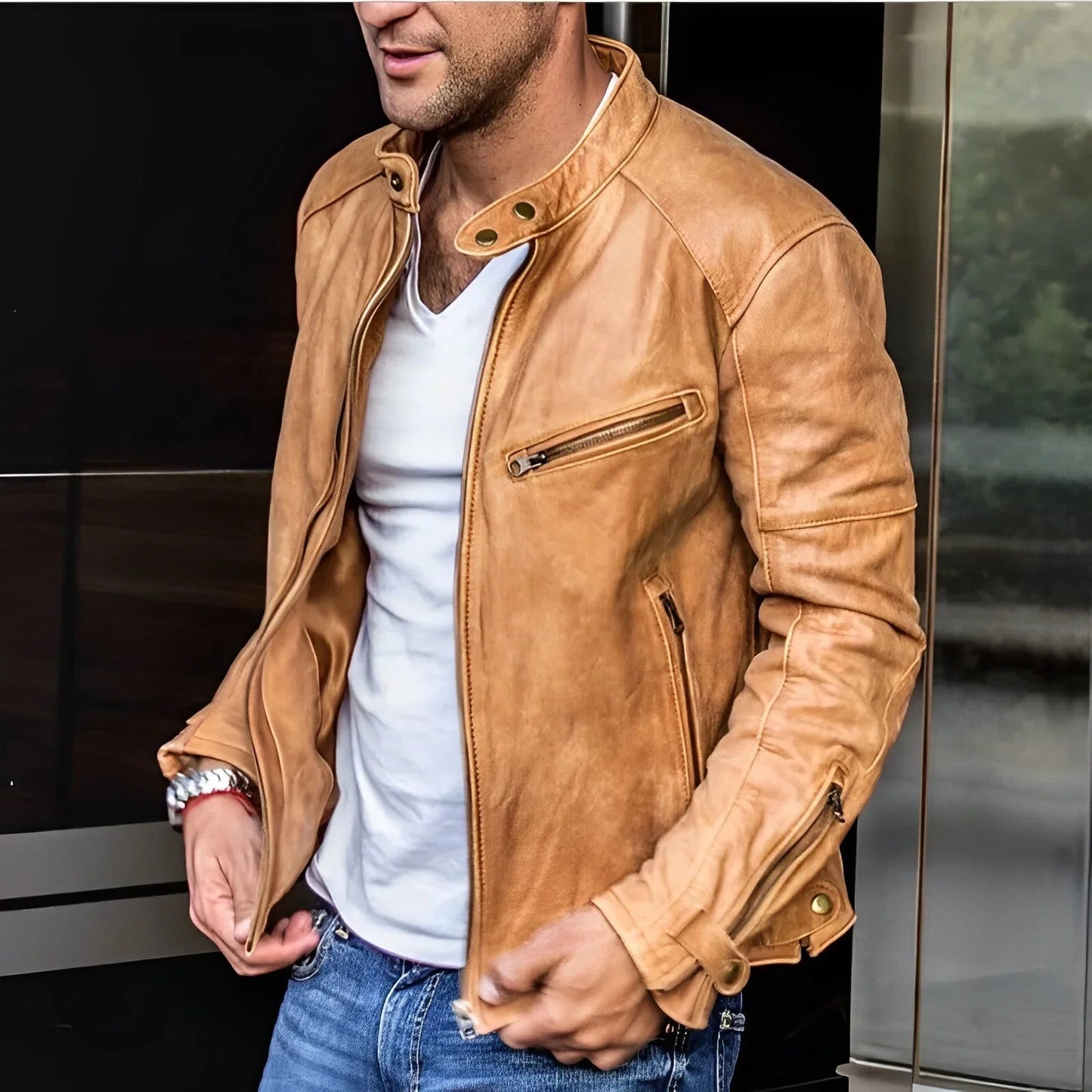 WW | Elegante, wasserdichte Herren-zip-Jacke