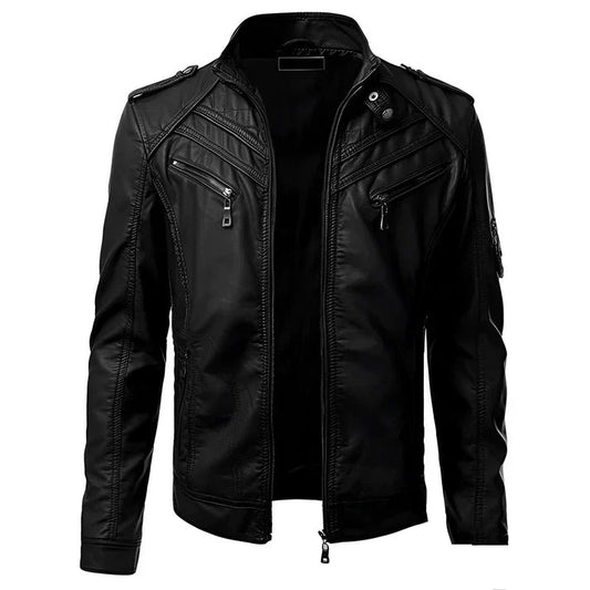 WW | Elegant and High-Quality Motorcycle Jacket for Men With Multiple Pockets