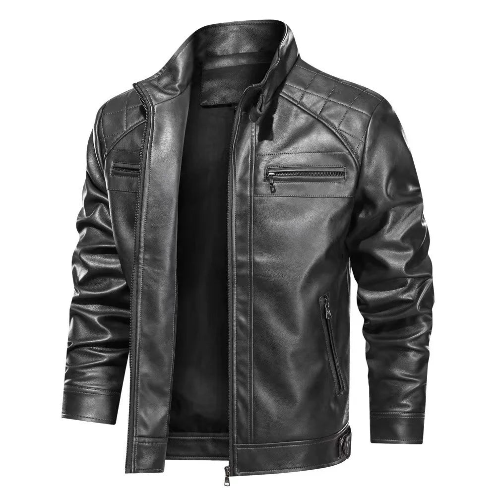 WW | Premium Motorradjacke für Herren Schwarz und Braun