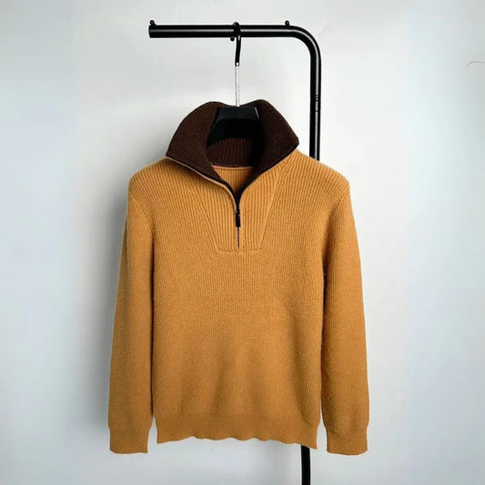 WW | Strickpullover Damen mit Kontrastkragen