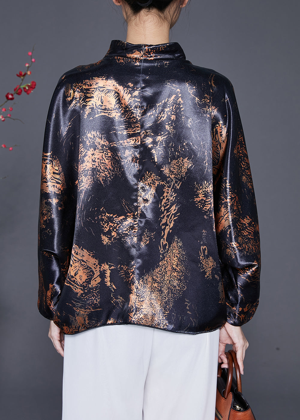 WW | Black Tassel Print Cotton Coats
