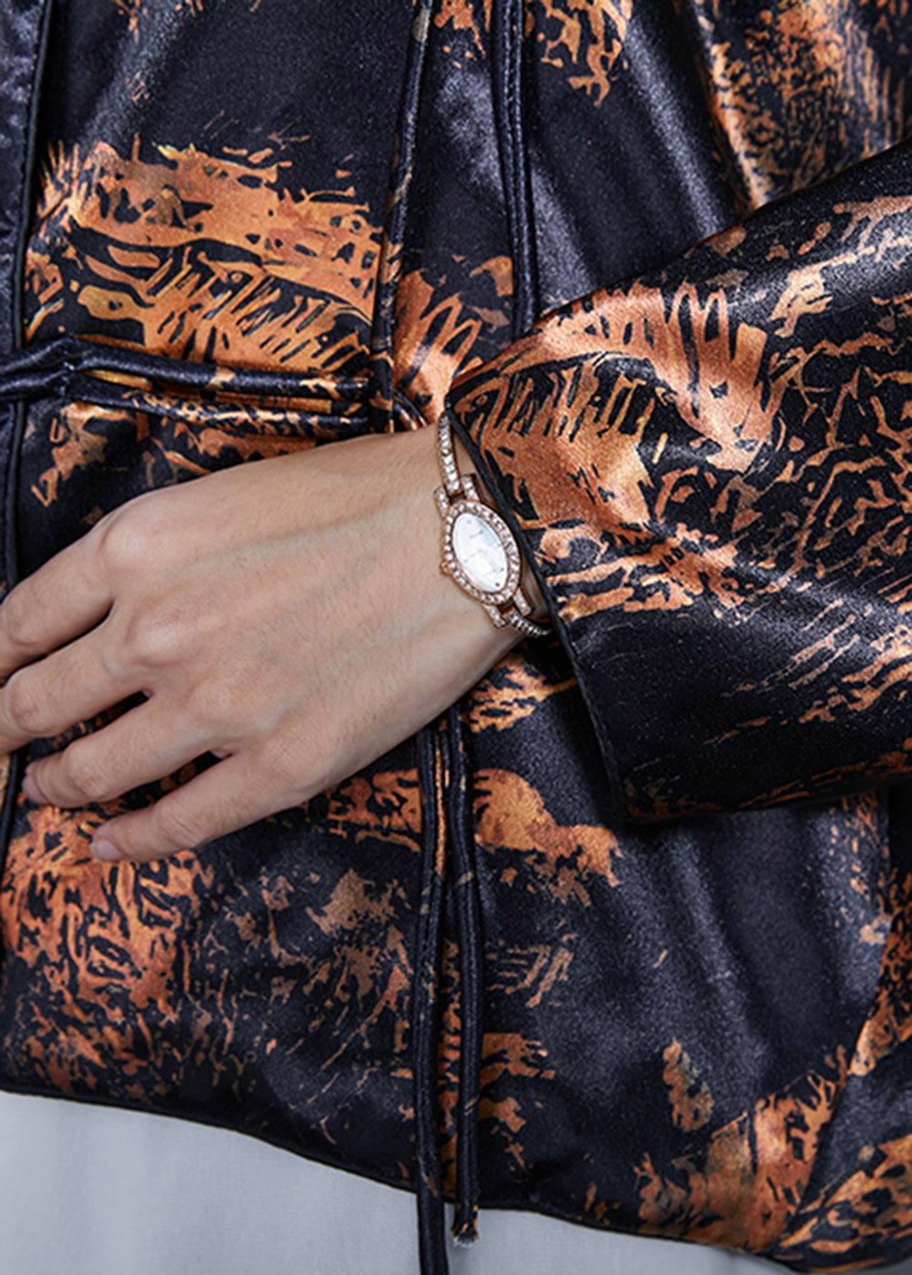 WW | Black Tassel Print Cotton Coats