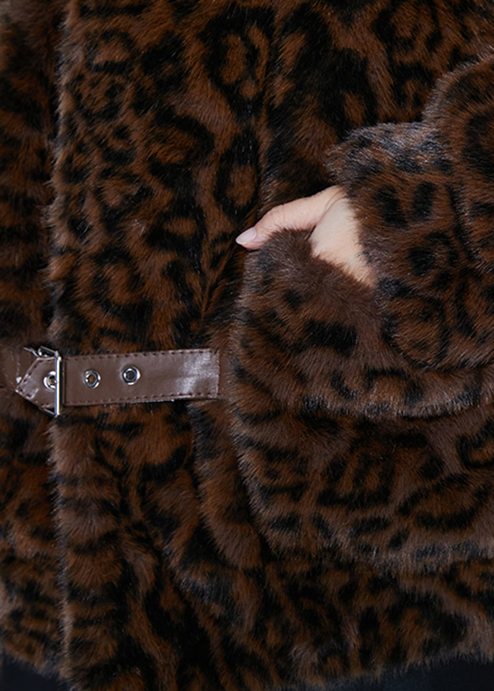 WW | Brown Oversized Leopard Print Mink Velvet Jackets