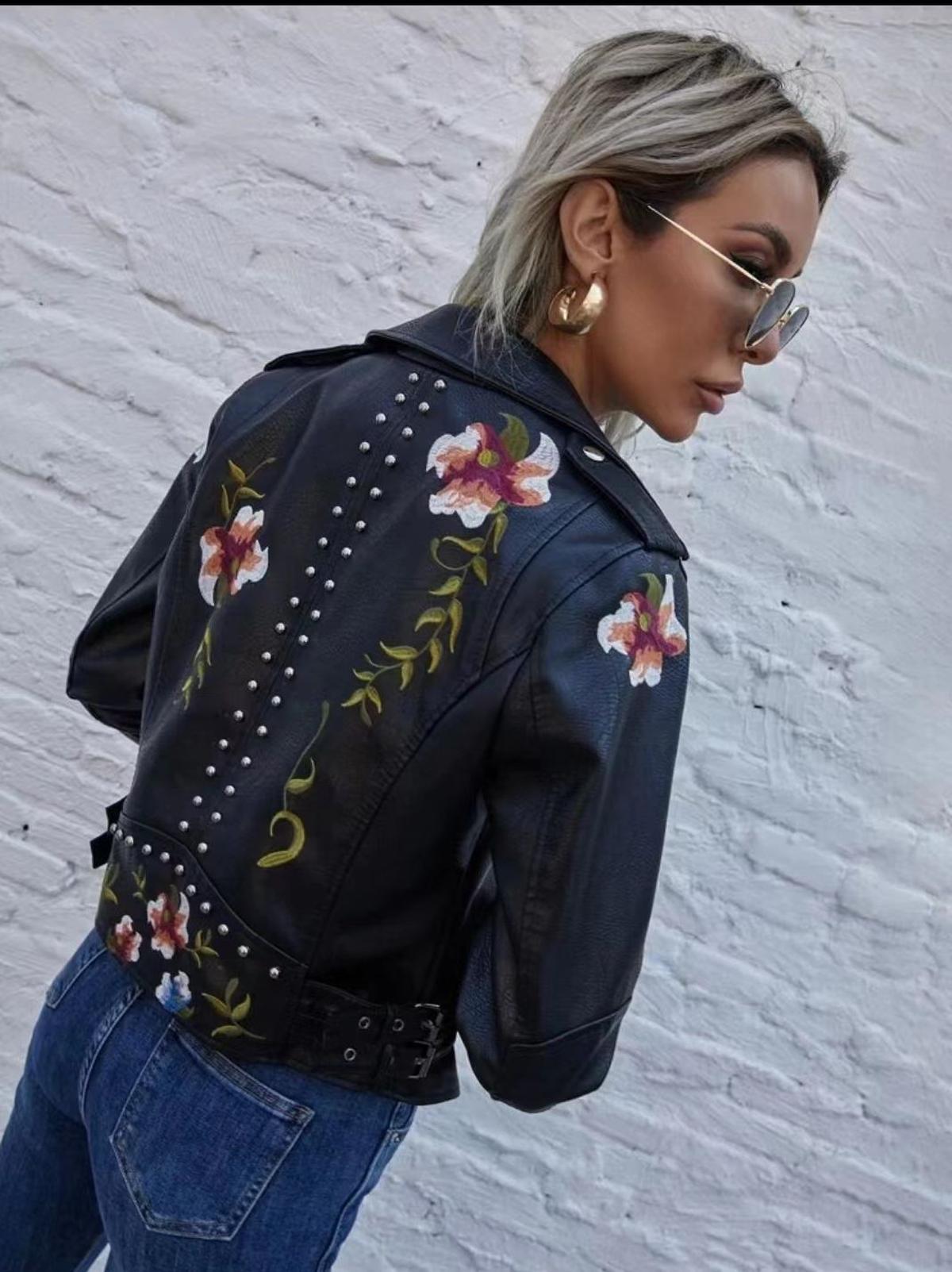WW | Weinlese Floral Print Button up Jacke Für Frauen