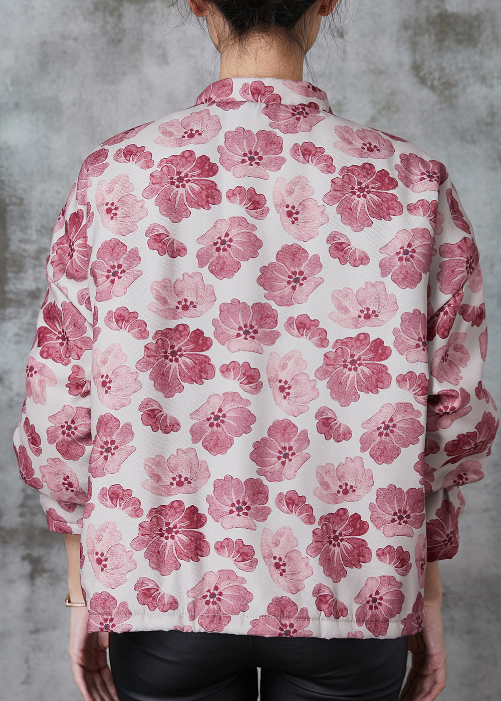WW | Pink Print Feine Baumwollgefüllte Orientalische Mäntel