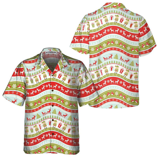 WW | Vintage Christmas Elf Hawaiian Shirt, Funny Christmas Shirt, Best Xmas Gift Idea