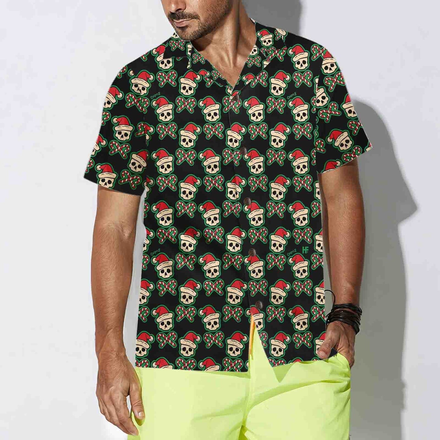 WW | Vintage-Pirat-Santa-Schädel-Hawaiian-Shirt, Lustiges-Weihnachts-Santa-Shirt, Bestes-Geschenk-für-Weihnachten