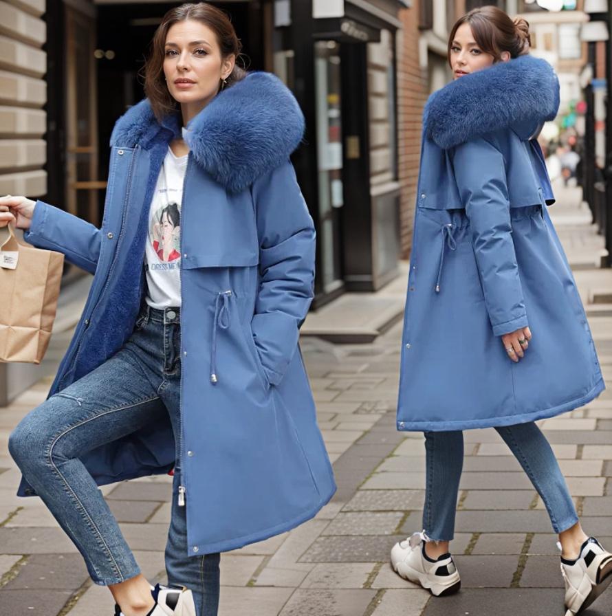 WW | Faux-Fur-gefütterte Parka - Übergroße Kapuze - Ultra-warme Winterjacke
