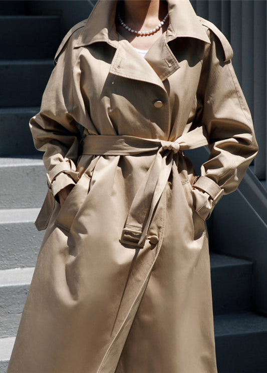 WW | Damen Trenchcoat mit breitem Kragen und Taschen